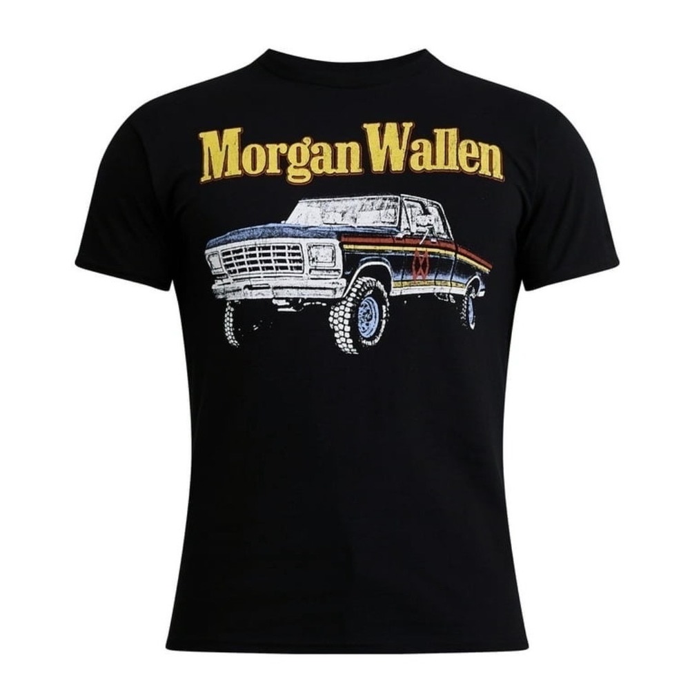 Morgan Wallen Mens Cotton Graphic Tee Black Vintage Truck Country Music Shirt 3X